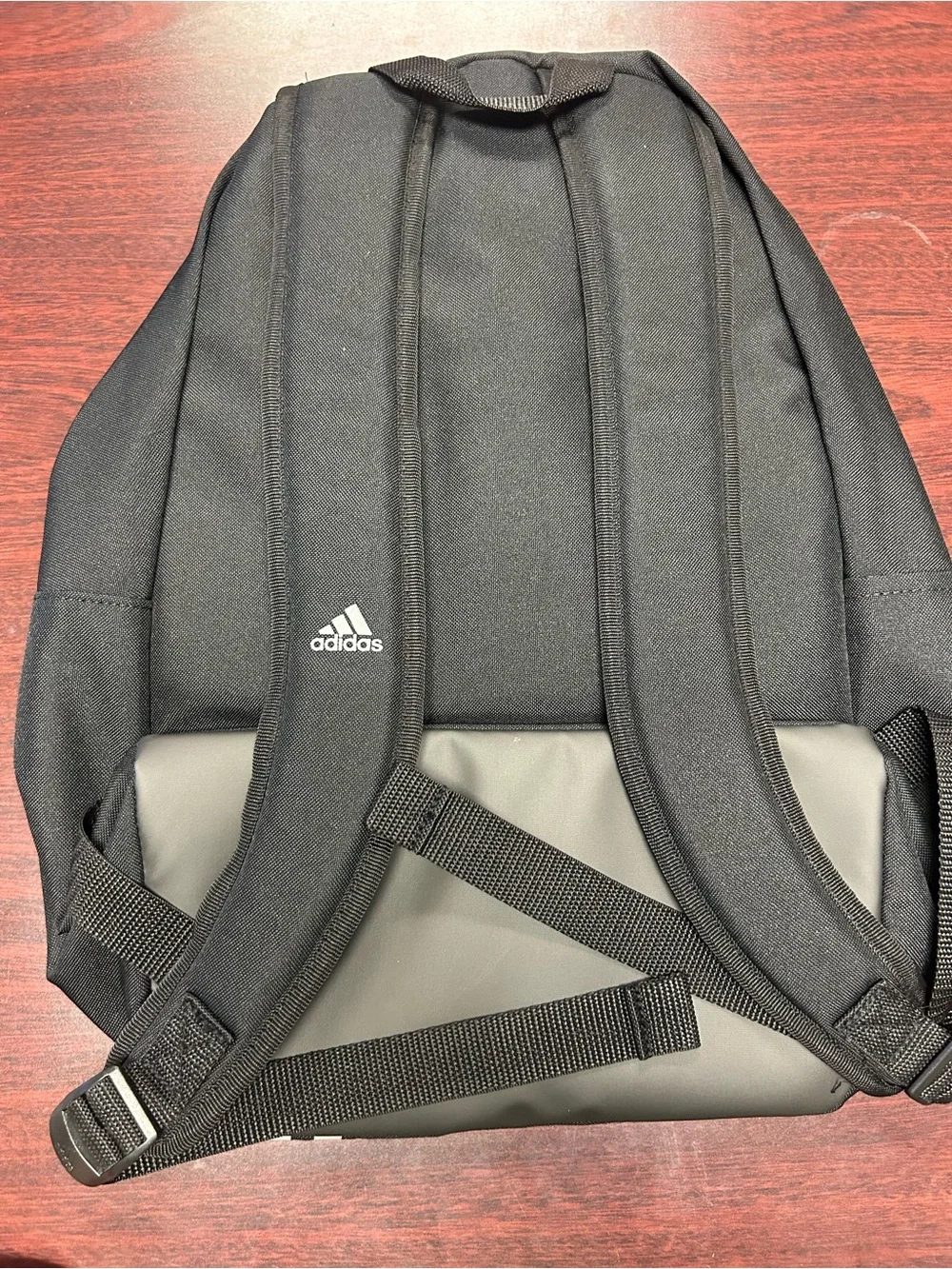 adidas Black Backpack with Silver Three-Stripe Accent